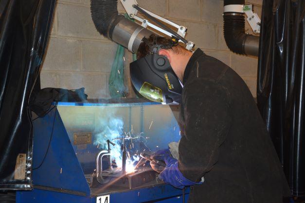 Person welding