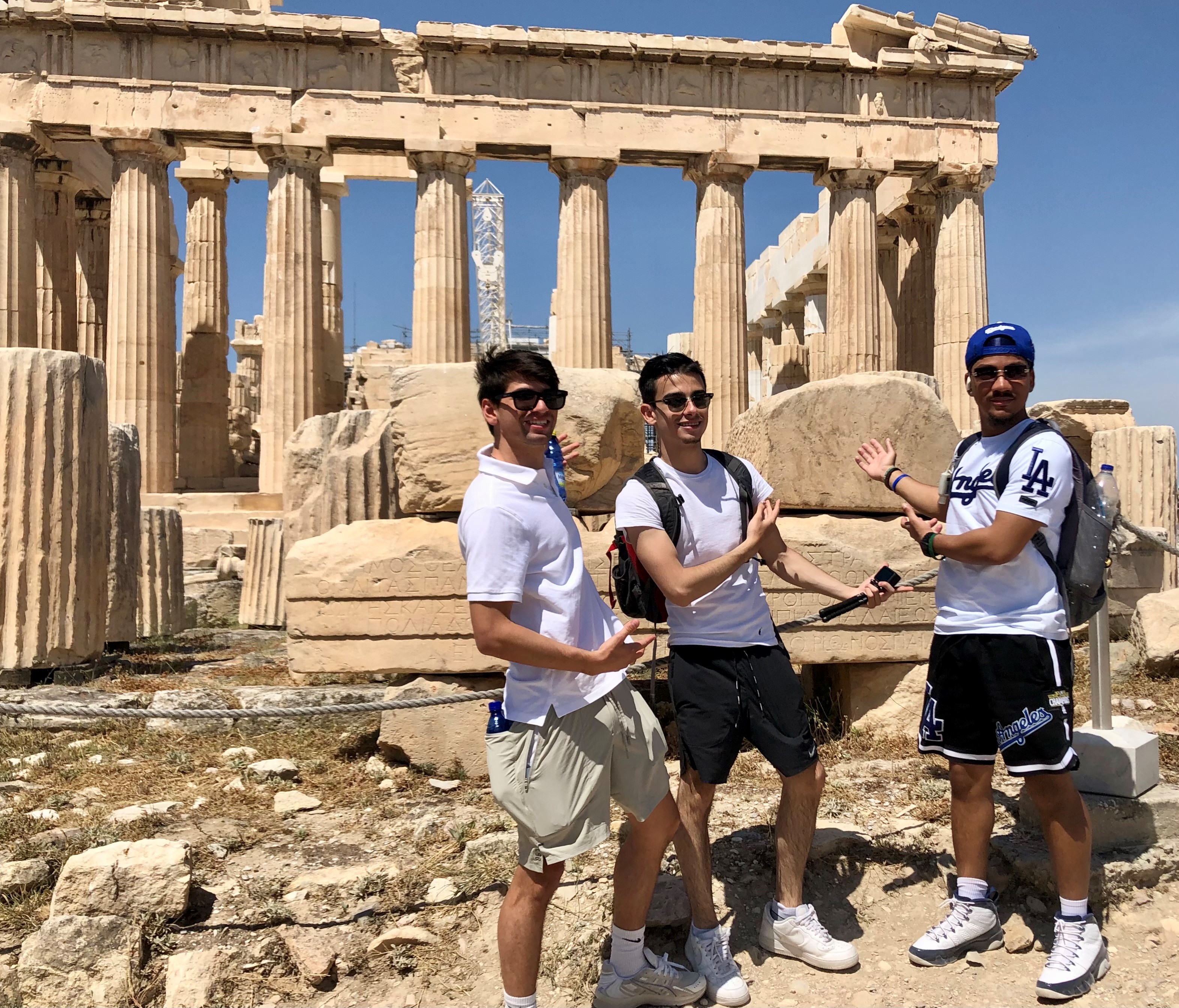 students visiting the Acropolis in Athens