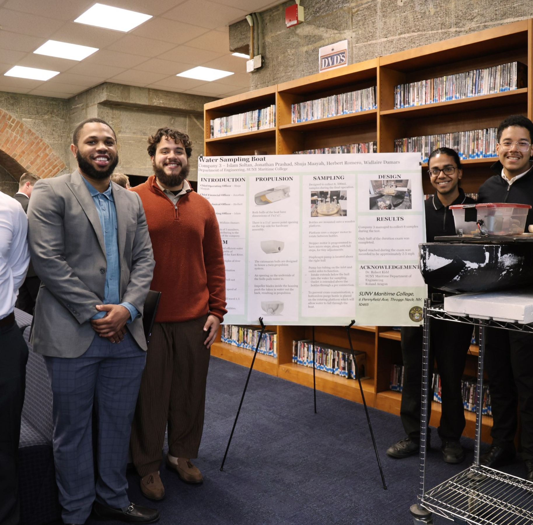 Students Presenting Capstone in the Library