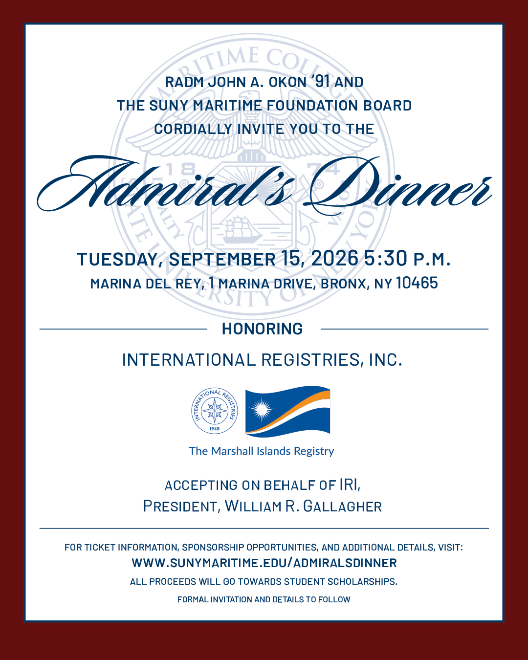 2026 Admiral's Dinner