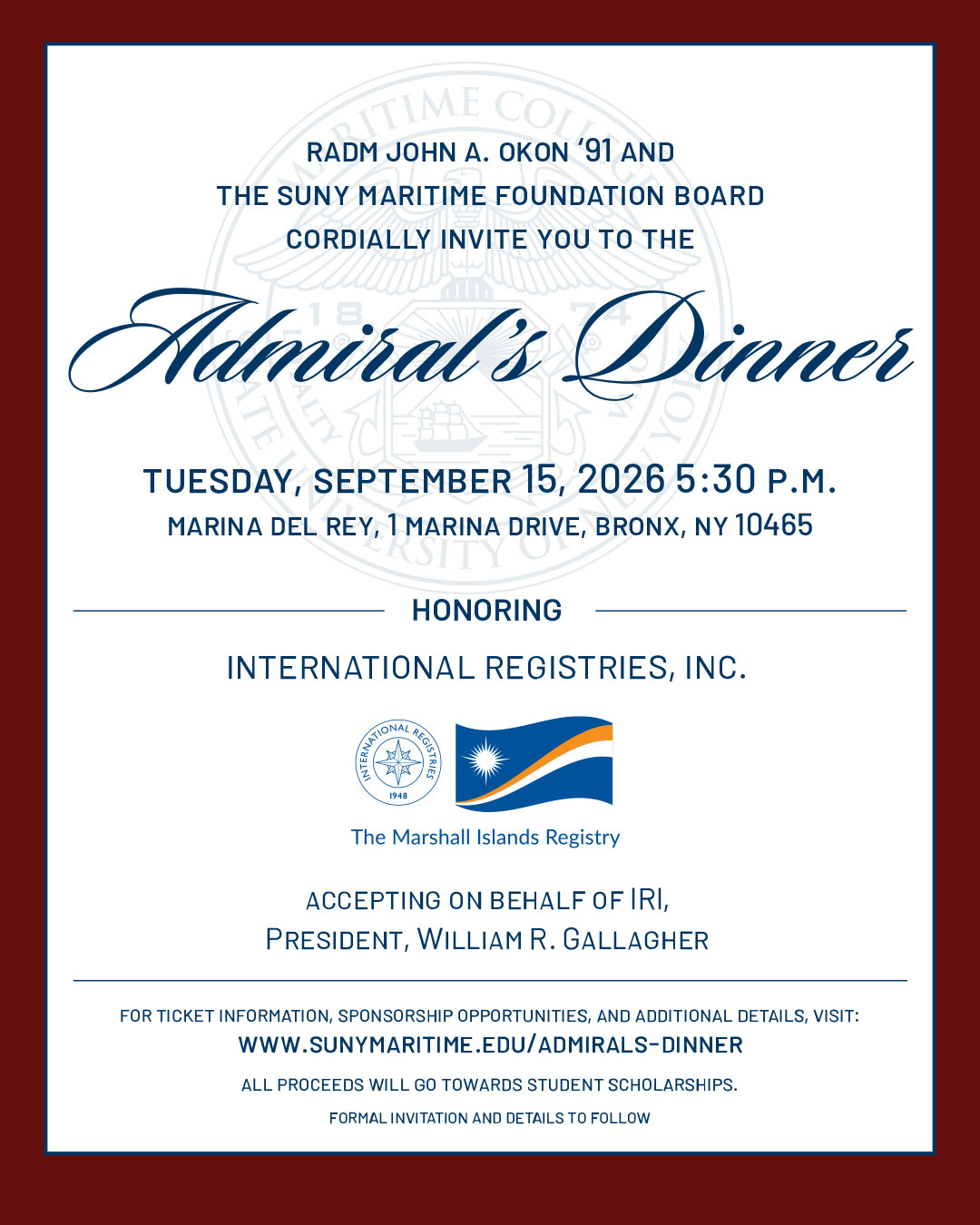 2026 Admiral's Dinner