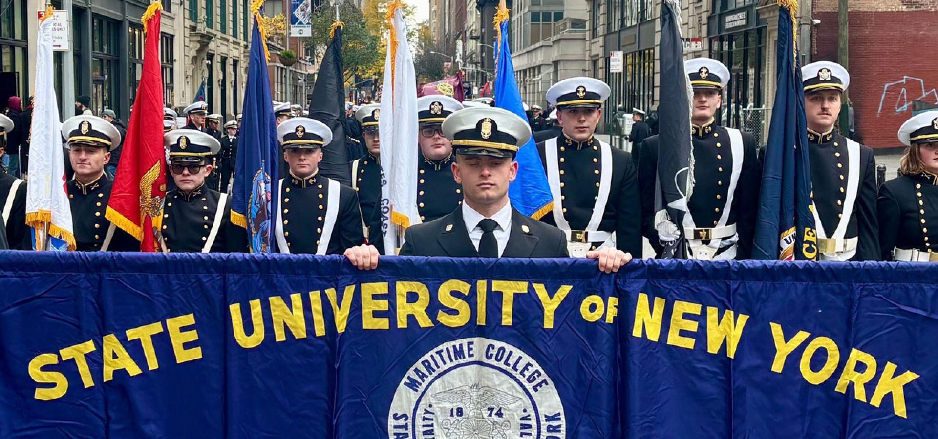 Maritime Cadets Join Fellow Maritime Academies in NYC Veterans Day Parade