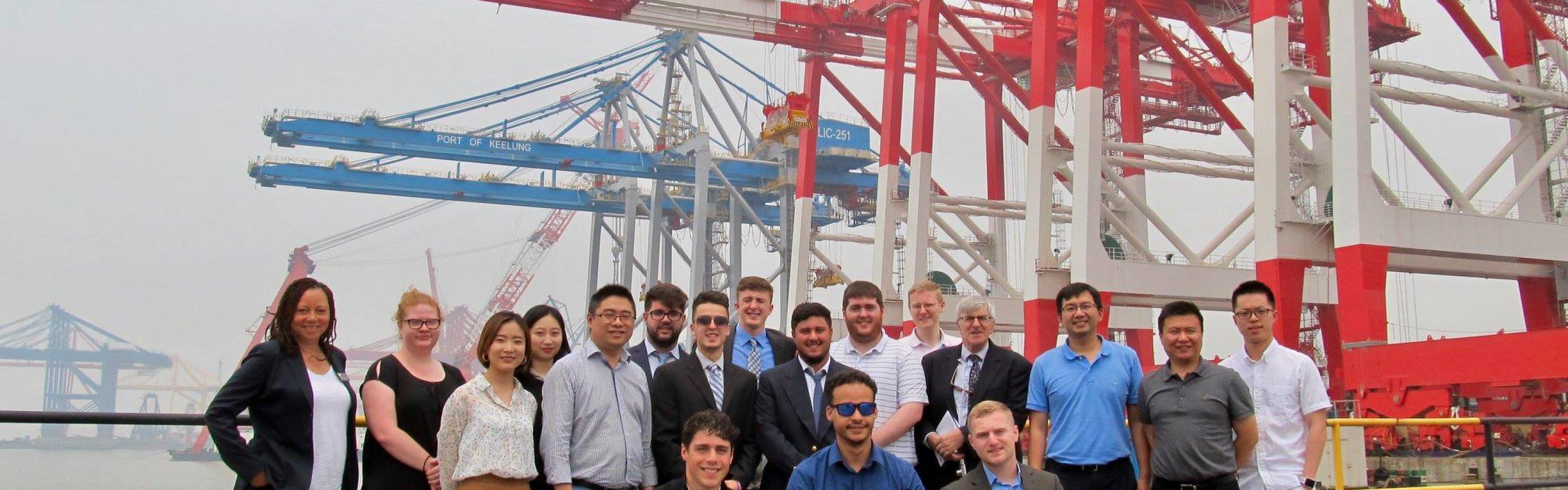 ITT students visiting a port