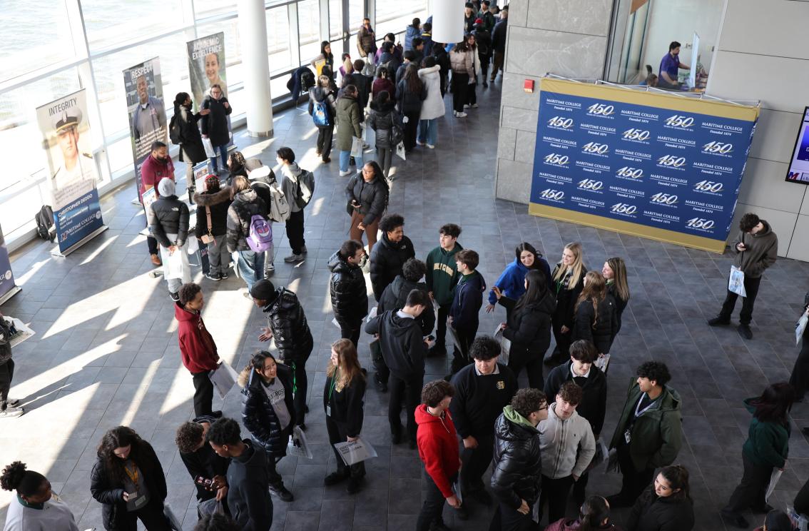 Students gathering in MAC lobby