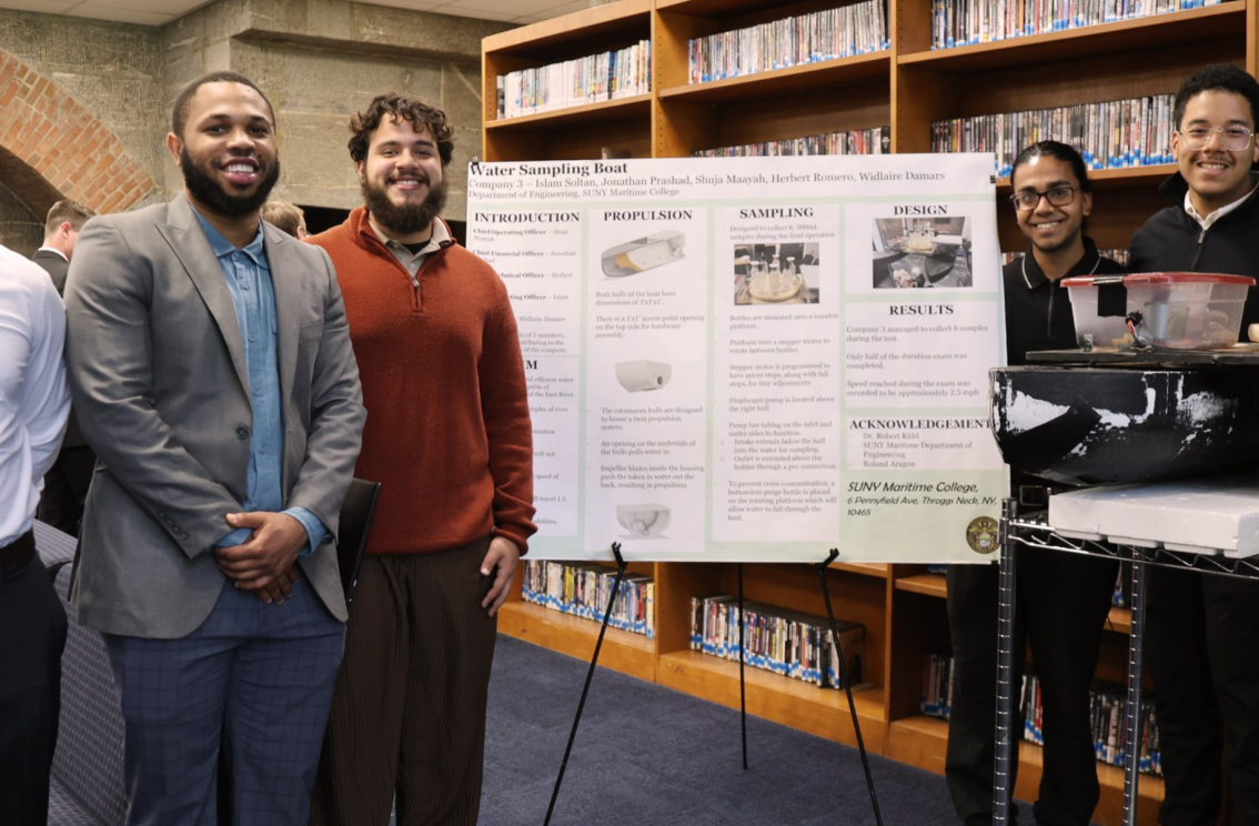 Students Presenting Capstone in the Library