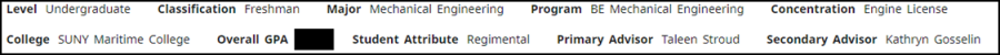 screenshot of DegreeWorks showing where to find your advisor