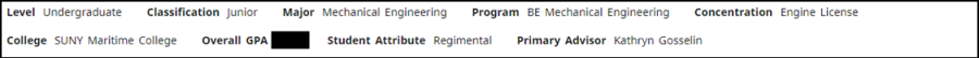 screenshot of DegreeWorks showing where to find your advisor